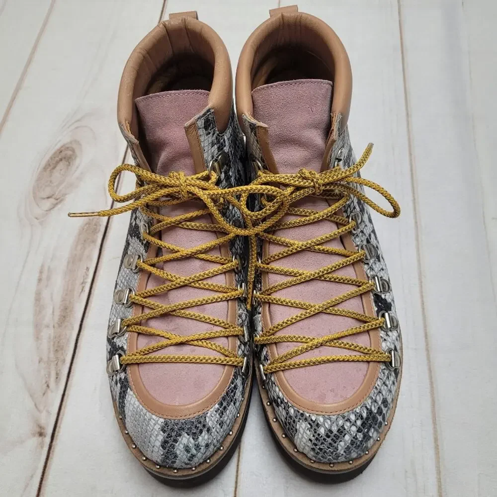 Free People Durango snake snakeskin leather hiker boots platform bohemian boho
